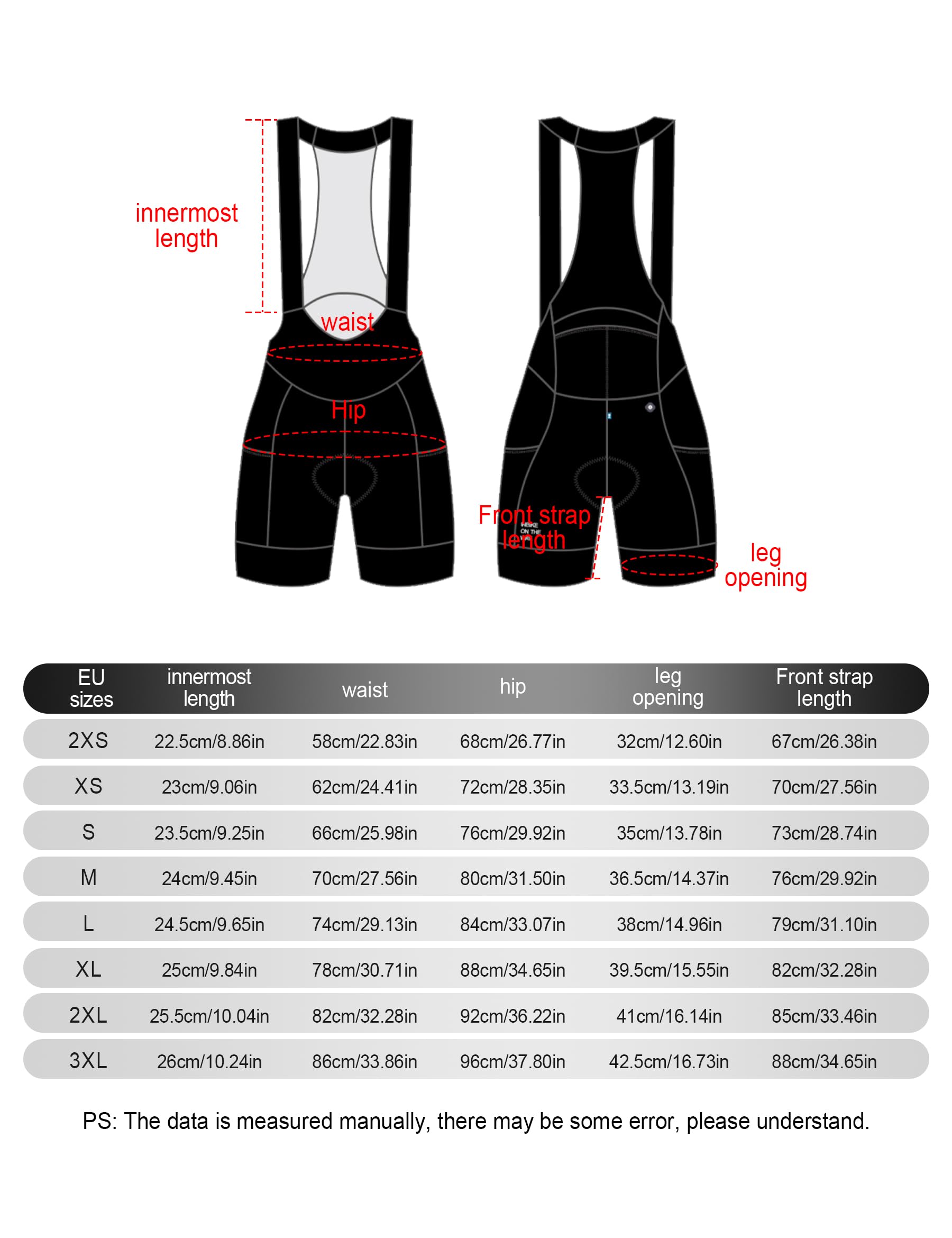 INBIKE Salopette da Ciclismo Uomo con Fodello 3D Pantaloncini Bici da Strada con Bretelle Pantaloncini MTB Traspirante Asciugatura Rapida Abbigliamento Ciclismo Estivi