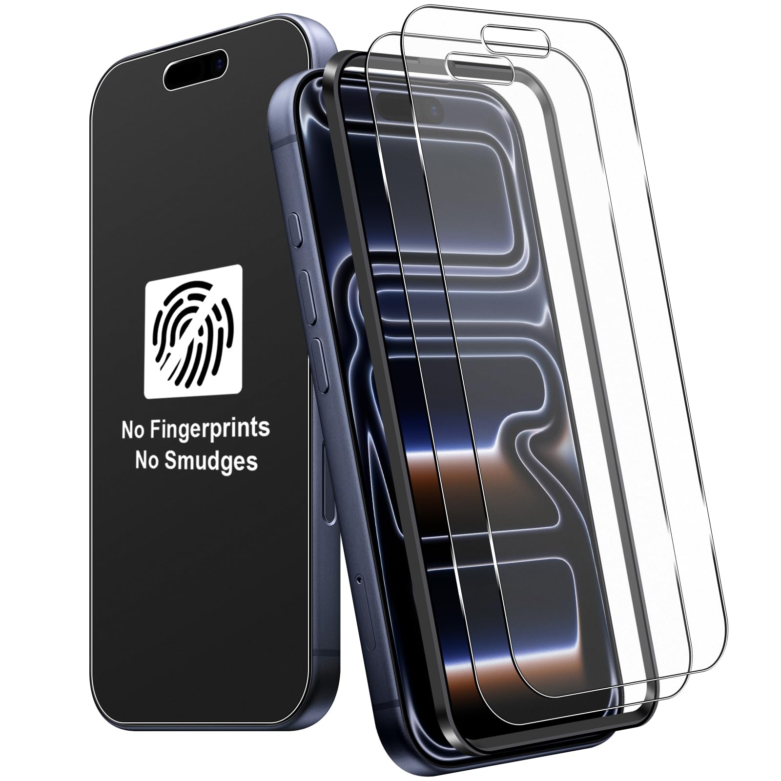 Protector de Pantalla Mate Compatible con iPhone 17 Pro Max, [2 Piezas] Mate Cristal Templado Antihuellas e Antireflejo 2,5D, 9H Dureza Sin Burbujas Vidrio Templado Protector-6.9 pulgadas