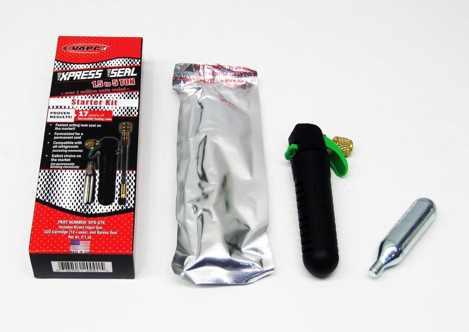 Replacement for Vapco HVAC Xpress Seal Starter Kit XPS-5TK Refrigerant Sealant 1.5 to 5 Ton