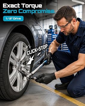 Seesii Torque Wrench Set 1/4 3/8 1/2 Drive, Click Type Torque Wrench Kit with Adapters, 3% Accuracy, Dual Scale 72-Tooth Ratchet for Car, Motorcycle, Bike Repair