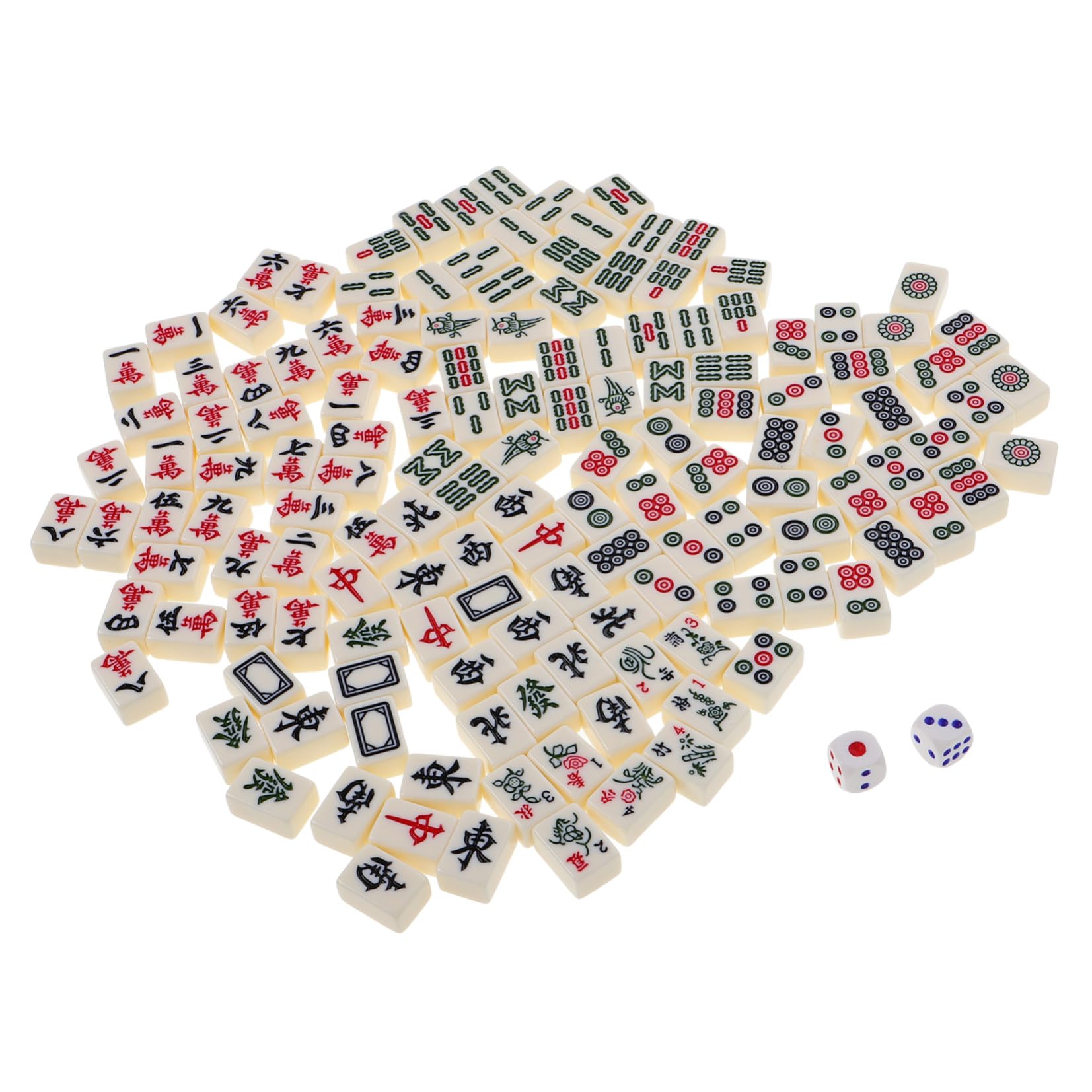 Kleiner Mahjong Spielset Tragbar für Zuhause und Reisen Kleines Mahjong Satz aus Robustem Material Kompakt für Studentenwohnheime und Kleine Räume