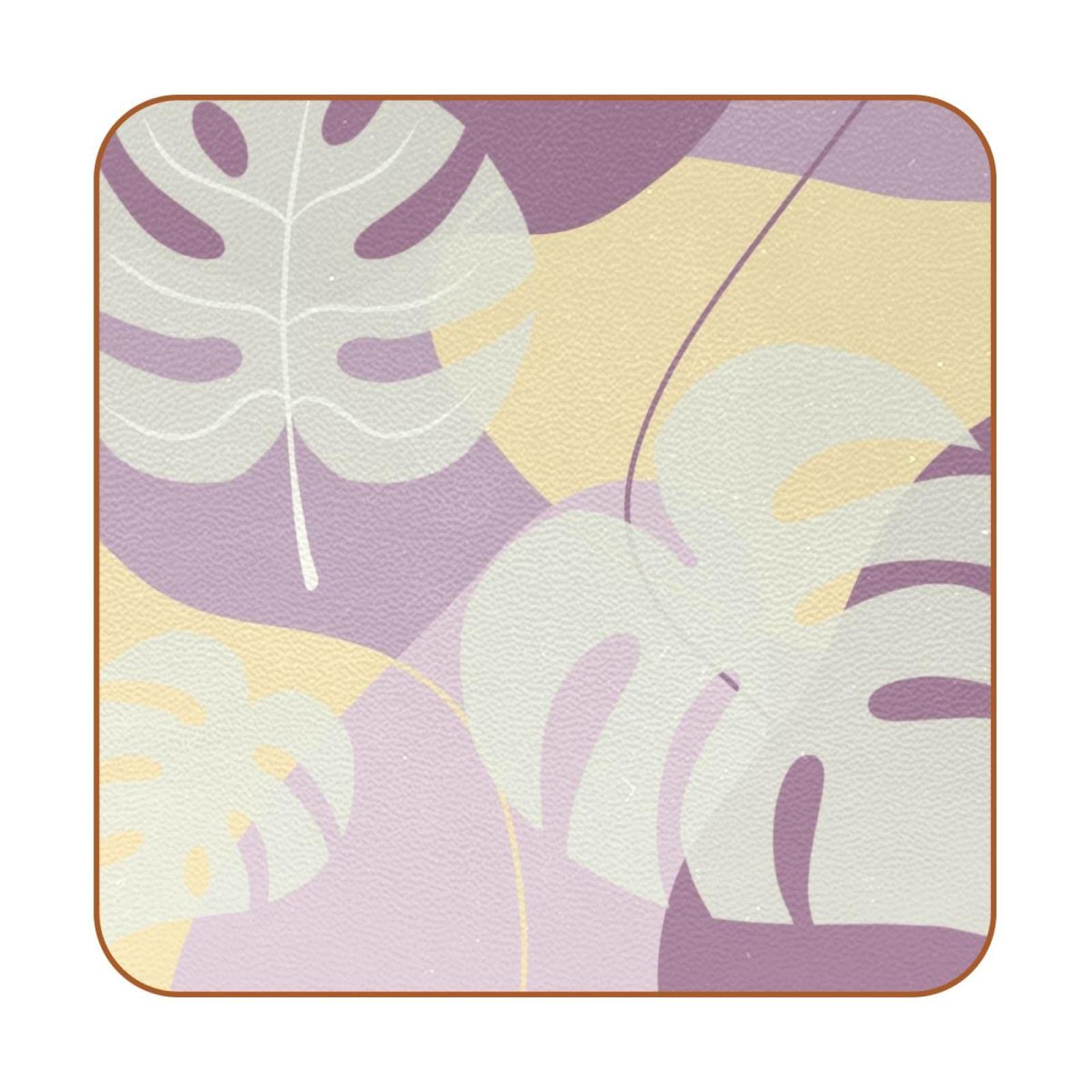 Dessous de verre Monstera evitez les taches et verres qui glissent avec ce lot de 6
