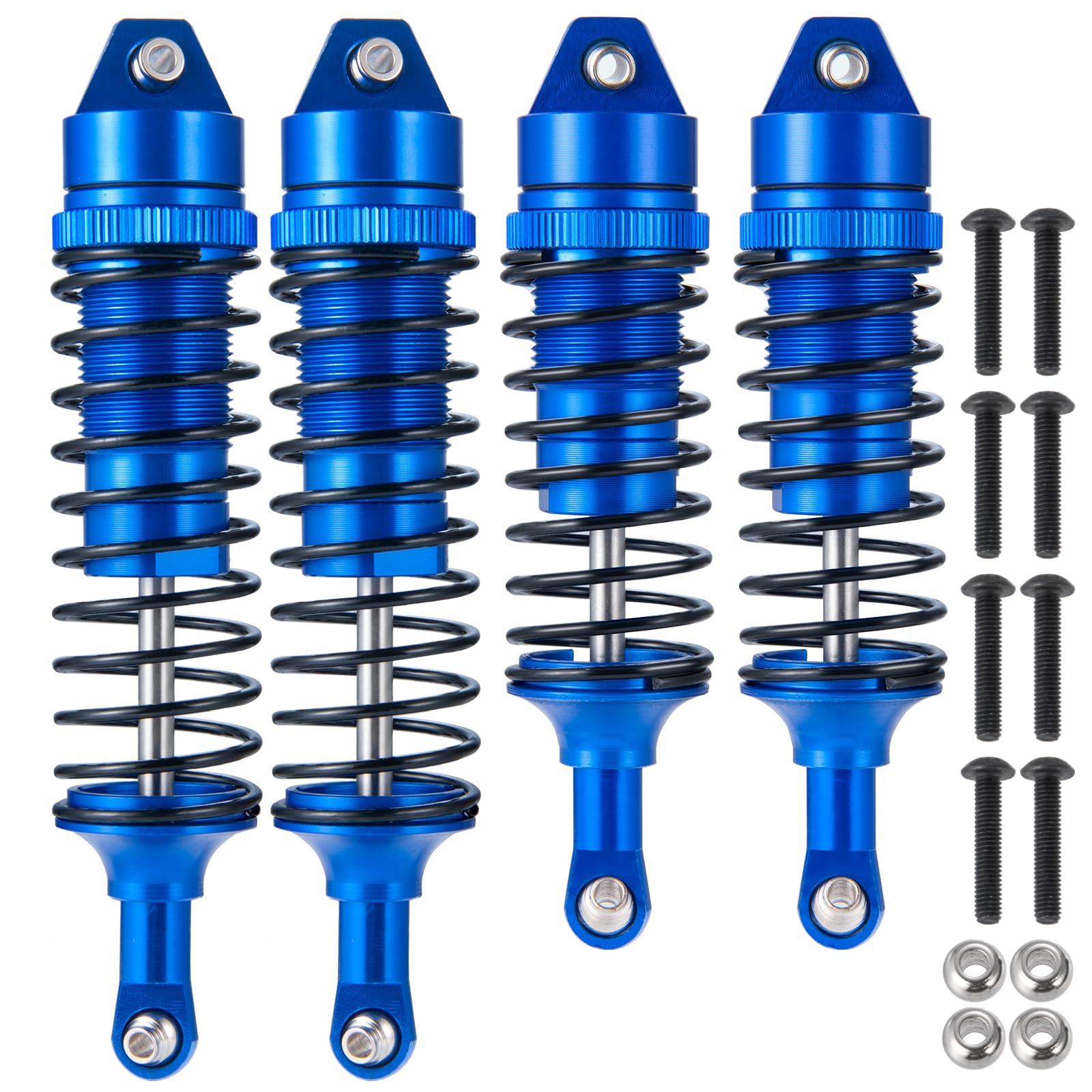 JGGZONE All Metal Shocks Front Rear Oil Shocks Absorber for Tra-xxas Slash 2WD Rustler 4X4 VXL Hoss Stampede Bandit Nitro Shock Absorber Damper Set 1/
