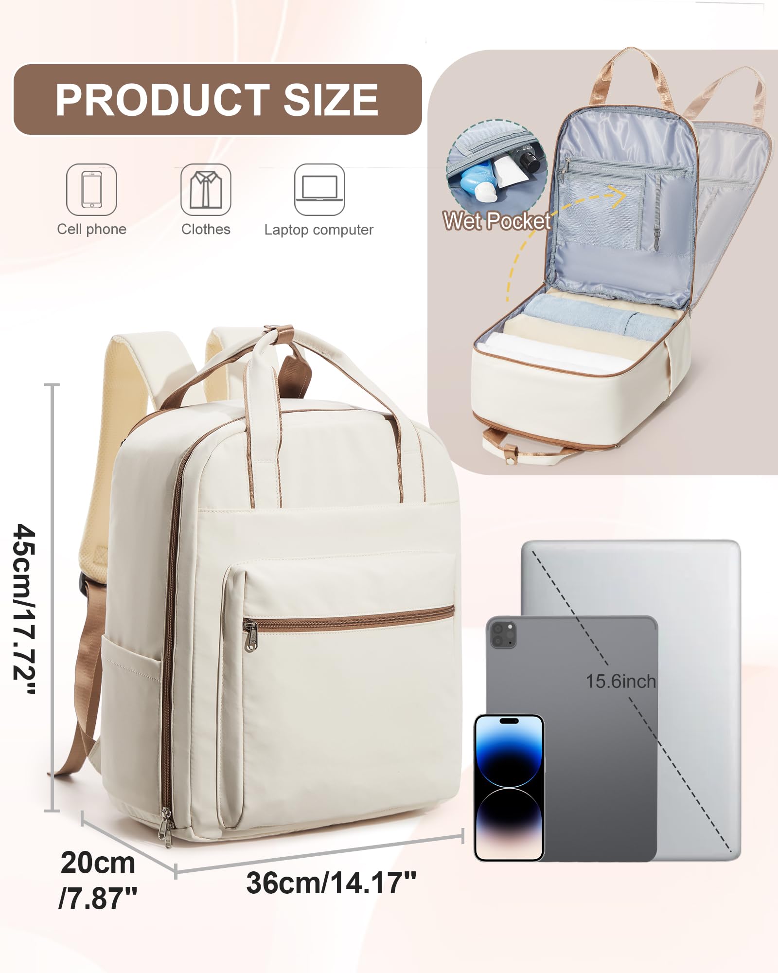 SZLX Zaino Ryanair 40x30x20 Sottovuoto con Pompa Zaino Ryanair 40x20x25 Donna Zaino da Viaggio Wizzair Bagaglio a Mano Uomo per Laptop da 14 Pollici Borse da Cabina 45x36x20 Easyjet con Porta Scarpe