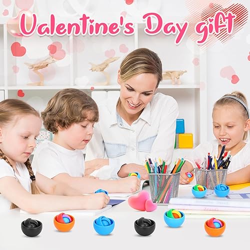 Miniatura 7 de Paquete de 2 juguetes para ansiedad, rellenos de calcetines de Navidad para niños y adultos, juguetes de giroscopio, juguetes para personas con