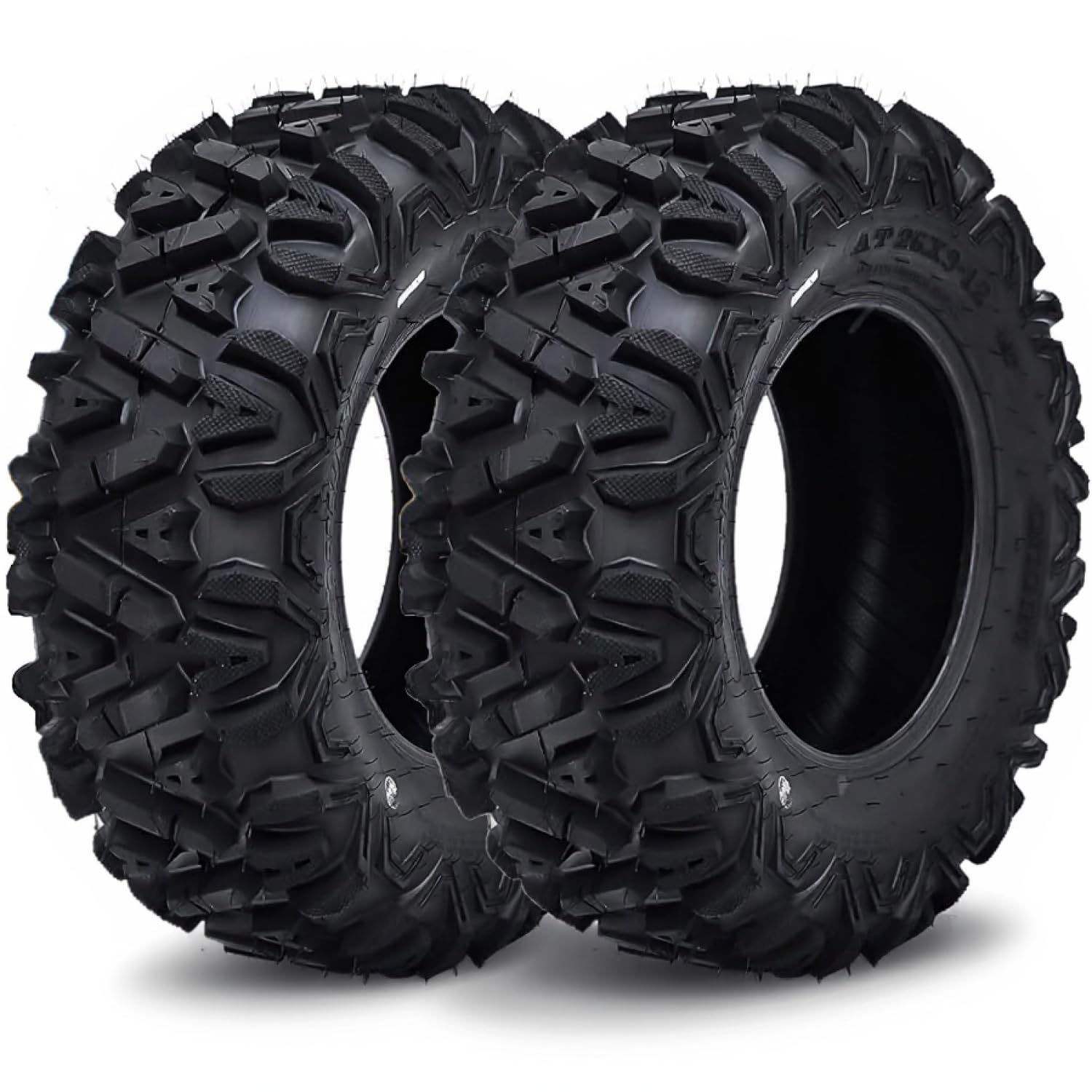 ATV/UTV Tires 25x8-12 (Set Of 2) – 6PR All-Terrain Tubeless Tires For Off-Road, Mud, Sand