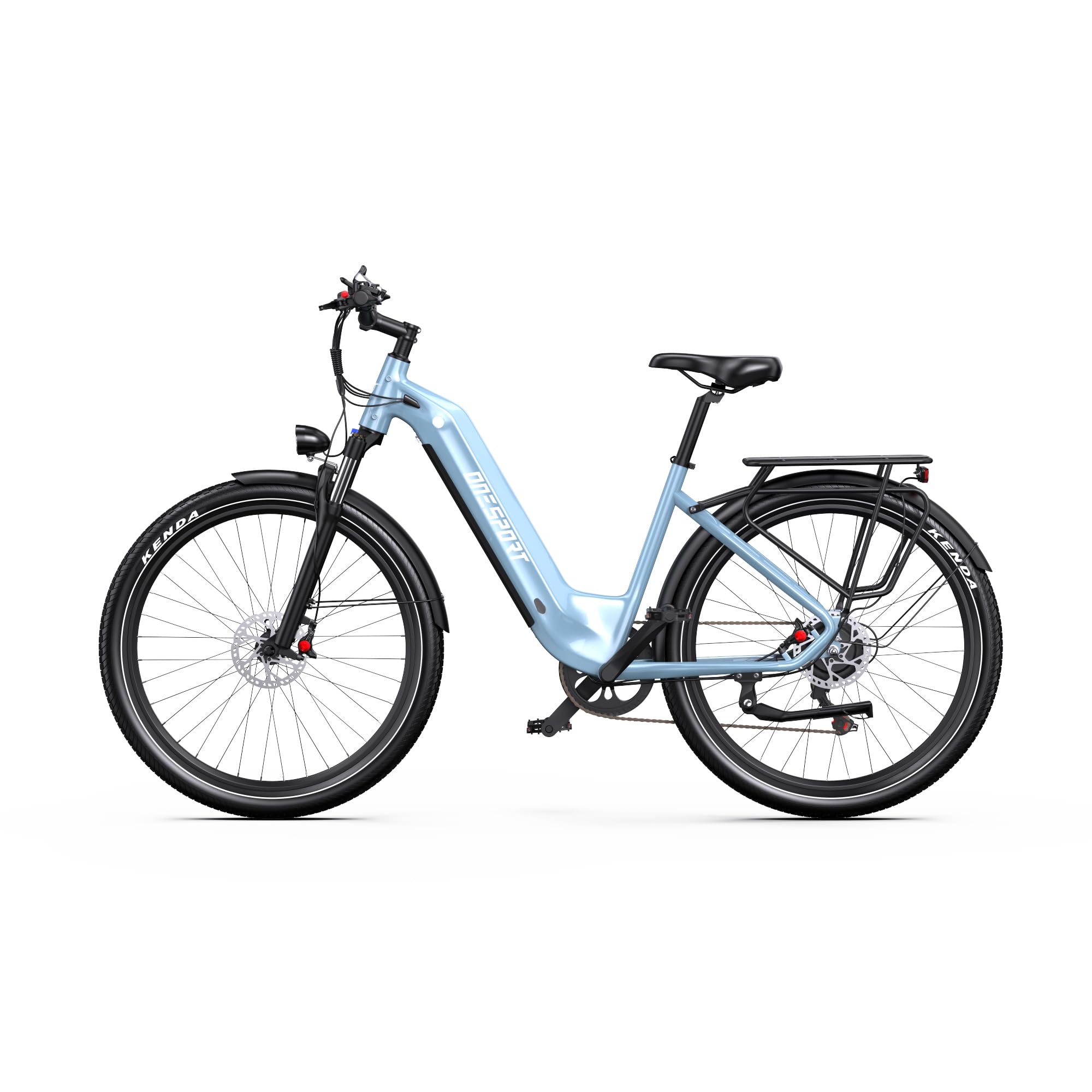 La bicicletta elettrica WT05 da 27,5 pollici con sensore di coppia offre un supporto naturale alla guida, una batteria integrata da 18,2 Ah, cambio a 7 marce, freni a disco idraulici e una sospensione