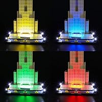 Vista 6 de Briksmax Kit de iluminación LED para arquitectura Empire State Building - Compatible con el modelo de bloques de construcción Lego 21046 - No