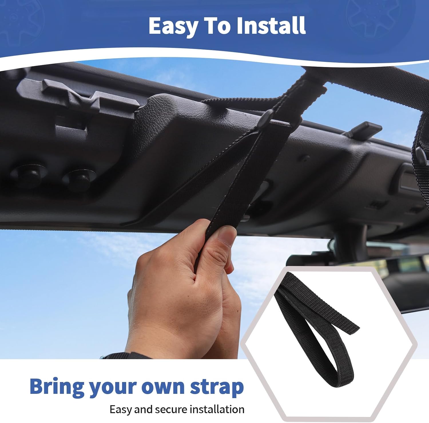 RT-TCZ for Wrangler JL Cargo Net, Mesh Roof Top Trunk Side Net for Jeep Wrangler JL JLU 4 Door 2018 Up Black Accessories 4pcs