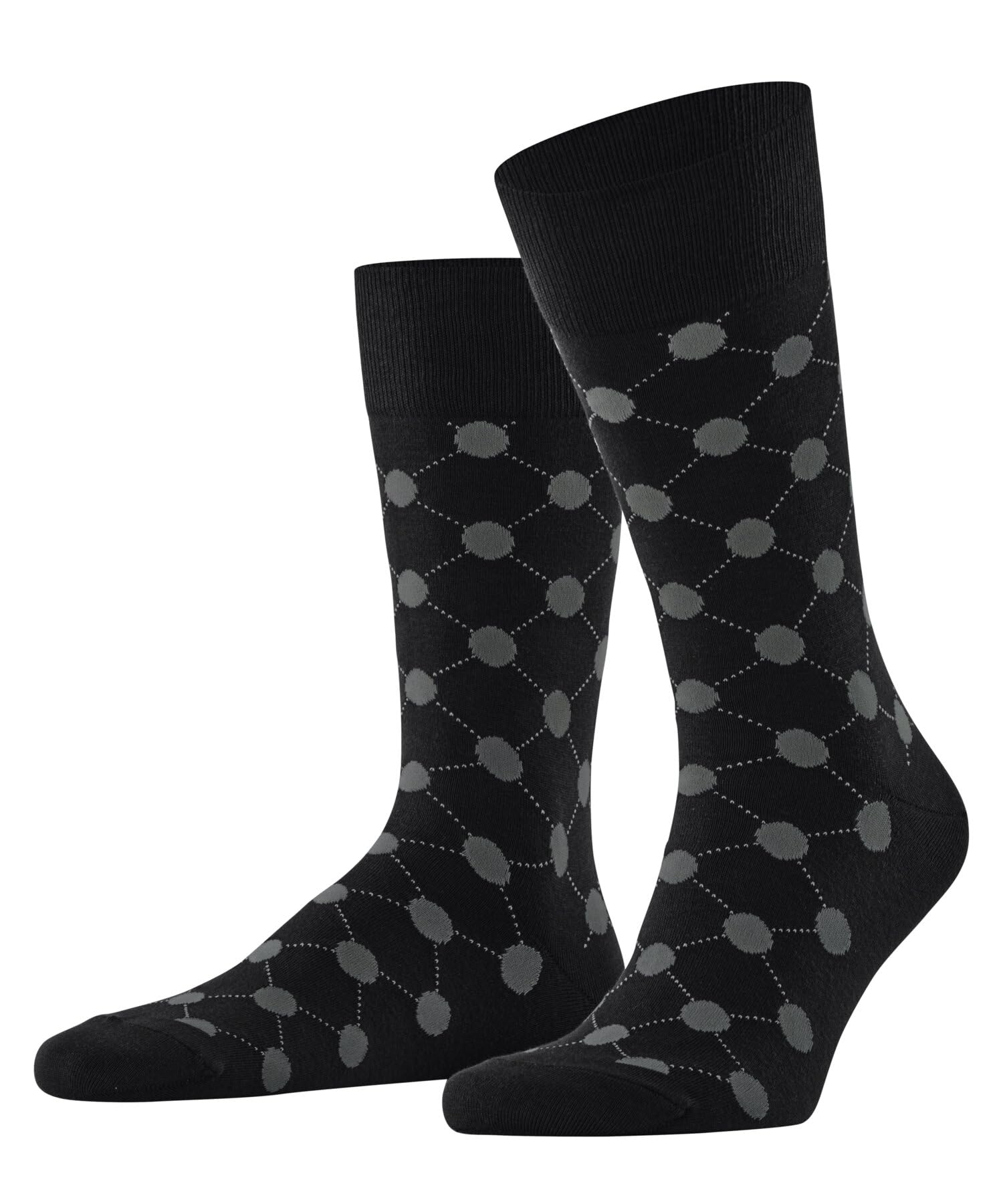 Burlington Men's Daybreaker M So Cotton Patterned 1 Pair Socks, Black 3000, 6.5-11
