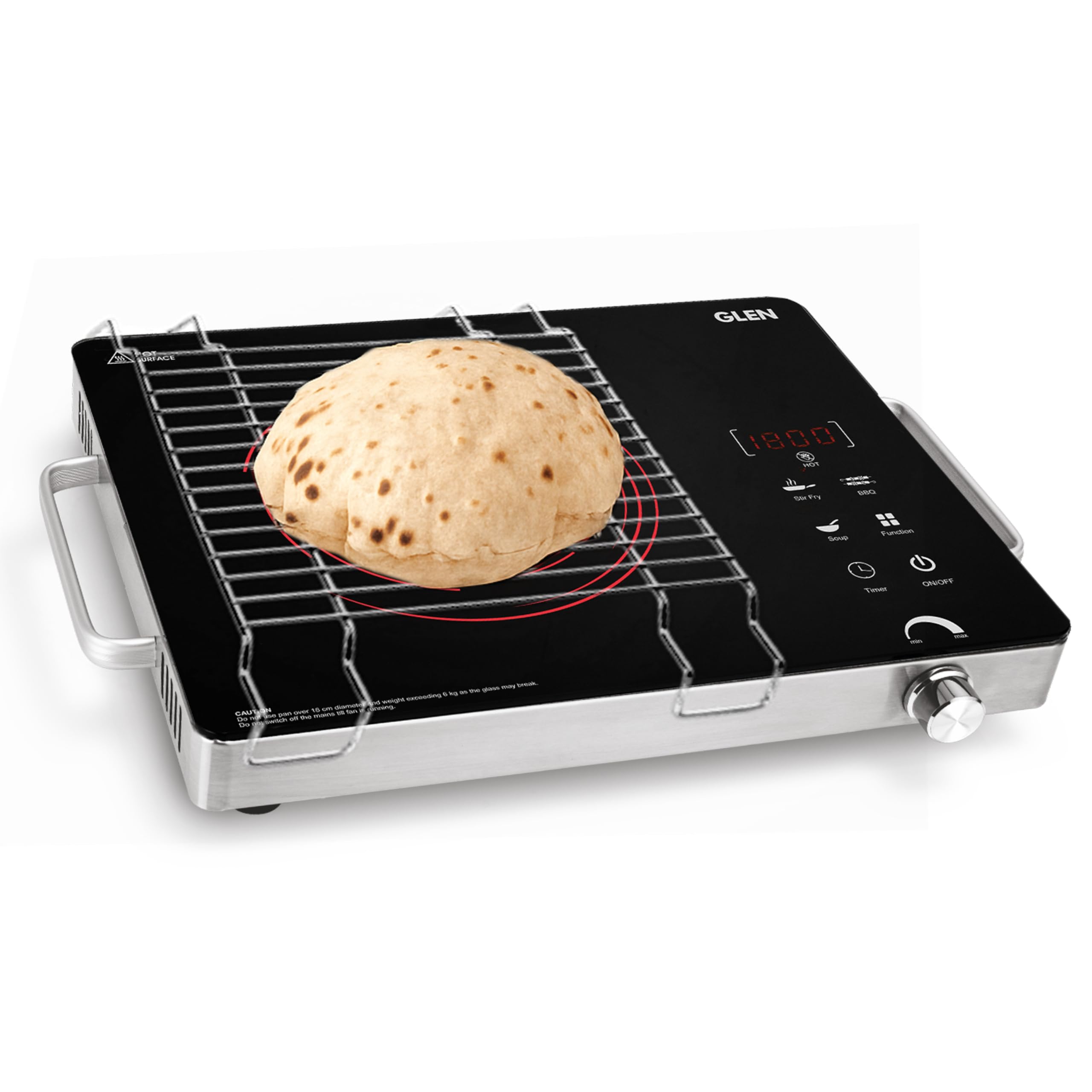 Glen Glen Infrared Induction Stoves 2200W with Preset Cooking Functions and Digital Display - SA-3072IR