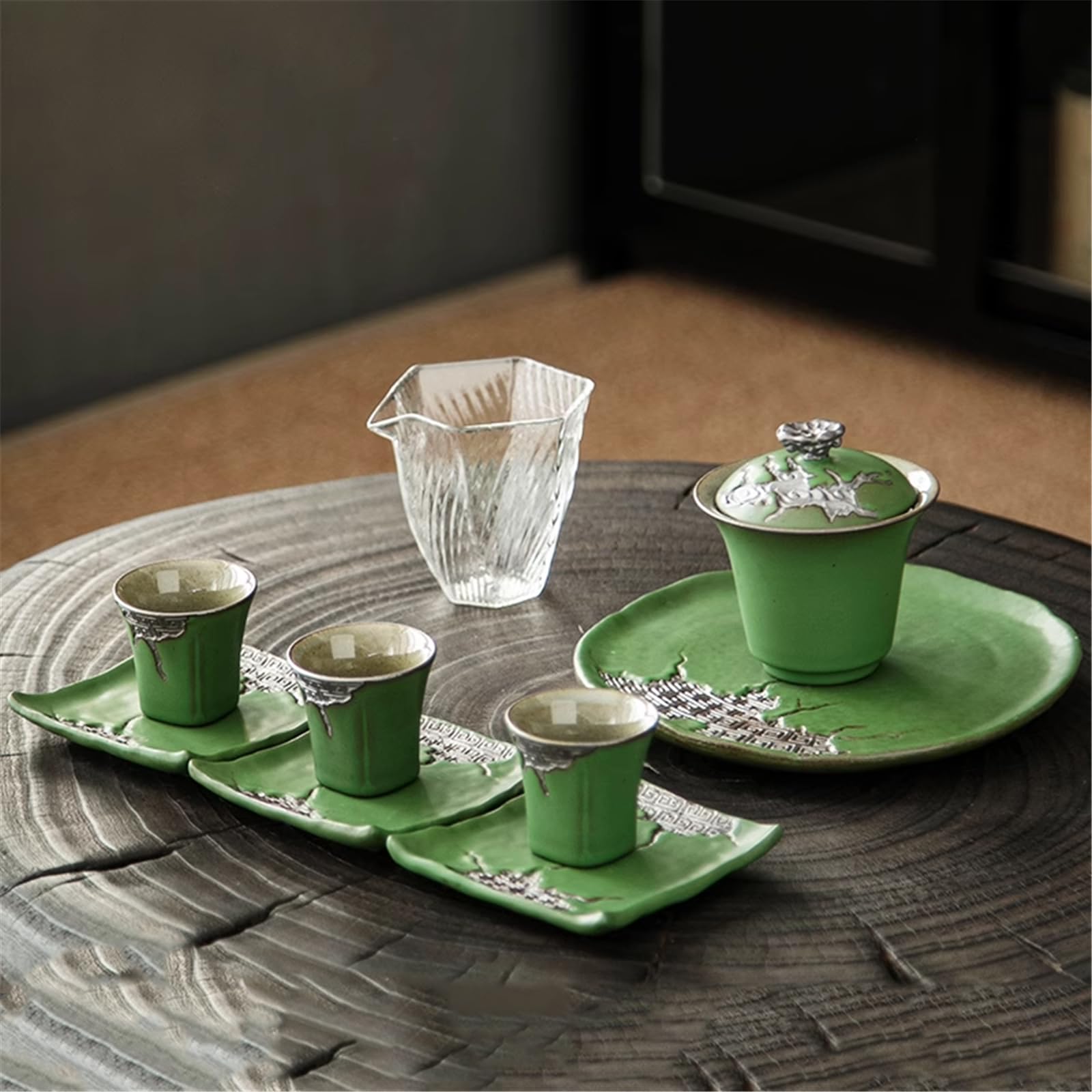 Chinesisches Teeservice, Gongfu-Teekanne, Teetasse, Teezubereitung für Senioren – Set 3