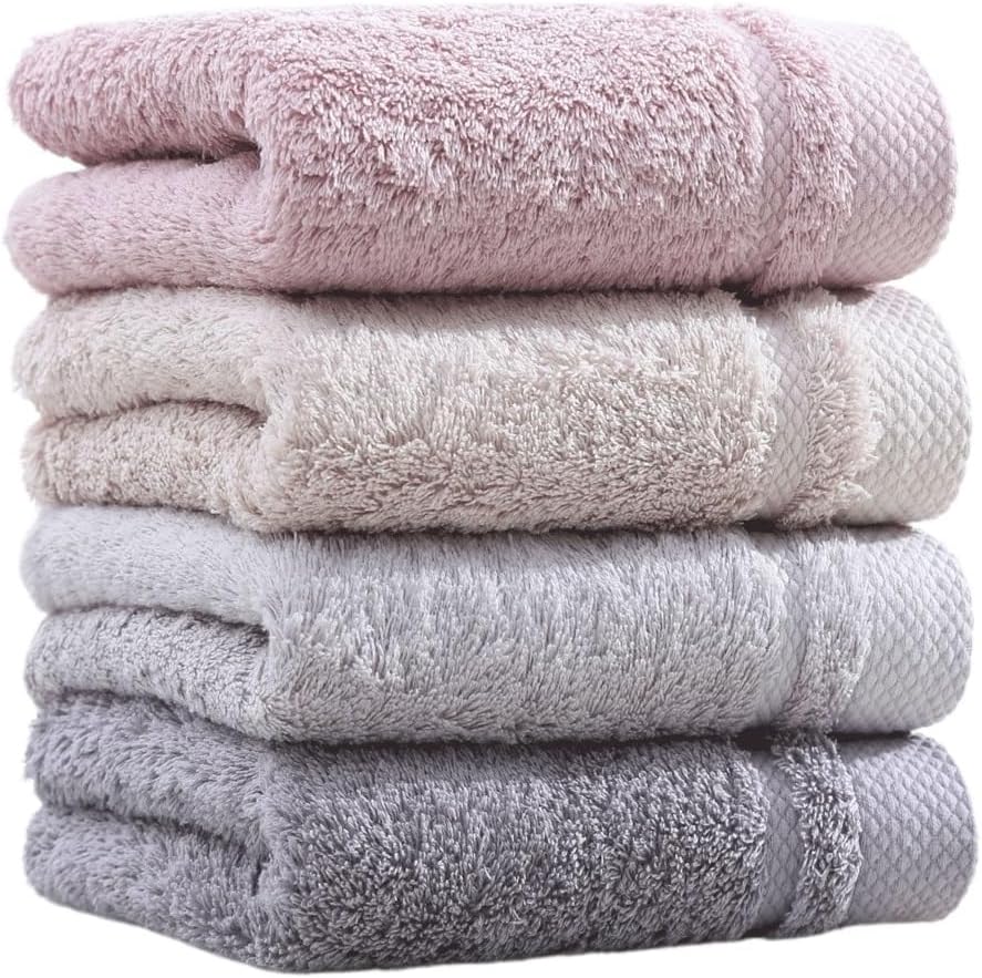 Cotton Into Thick Soft Absorbent Long Plain Color Household Cotton Towel