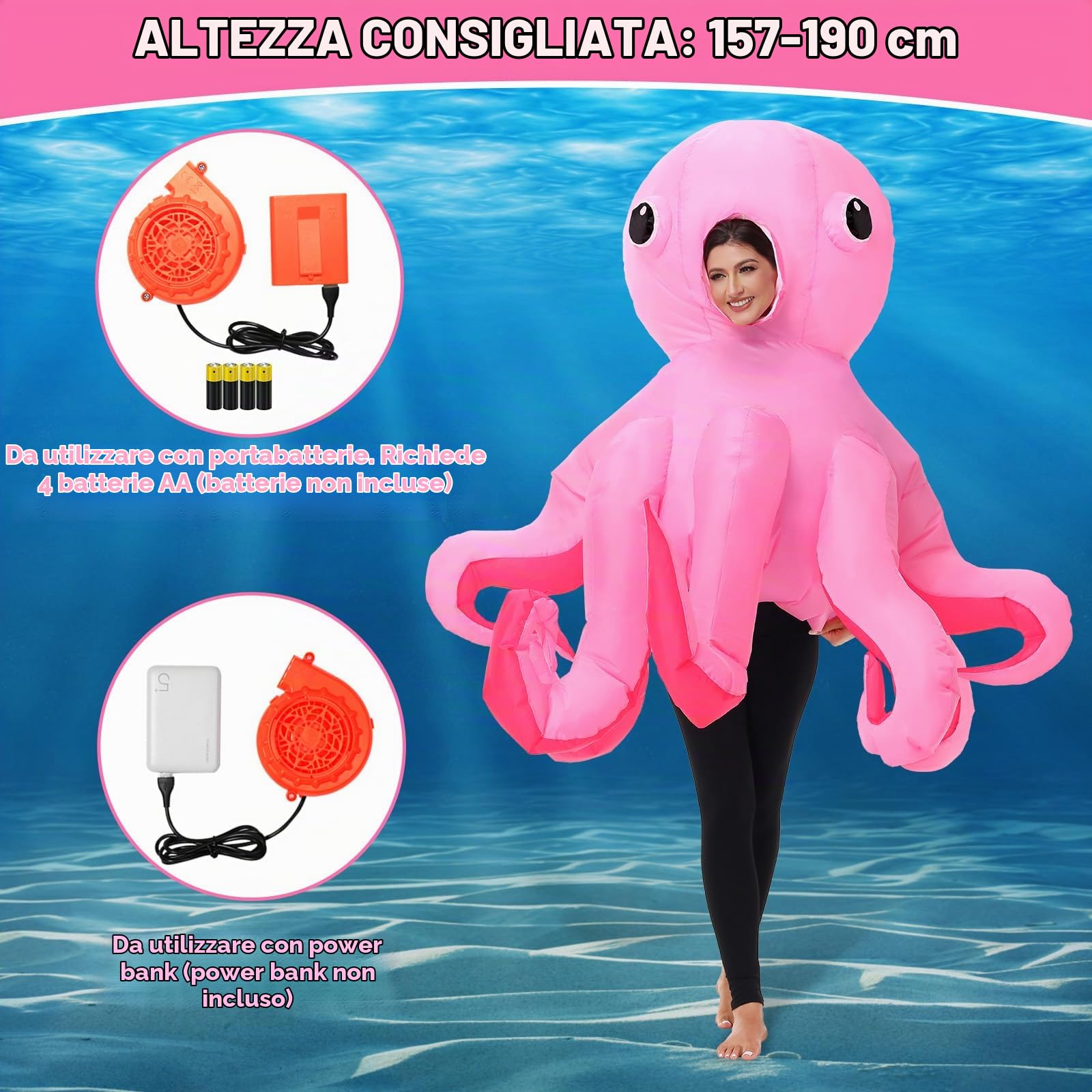 Spinosaurus Costume da polpo gonfiabile per adulti, costume di Halloween gonfiabile divertente, per uomini e donne