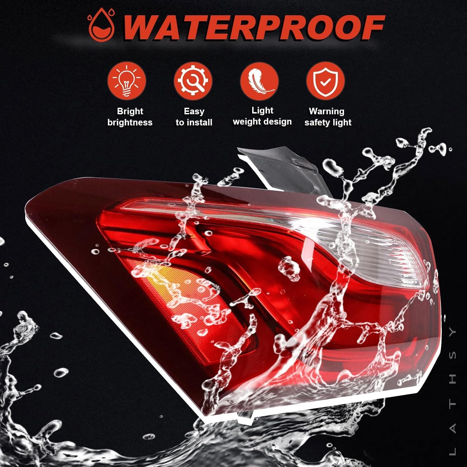 LED Tail Light Assembly Compatible with Chevy Equinox 2018 2019 2020 Outer Right Passenger Side Taillight Replace 84769838 (Only Fit Factory LED Model)