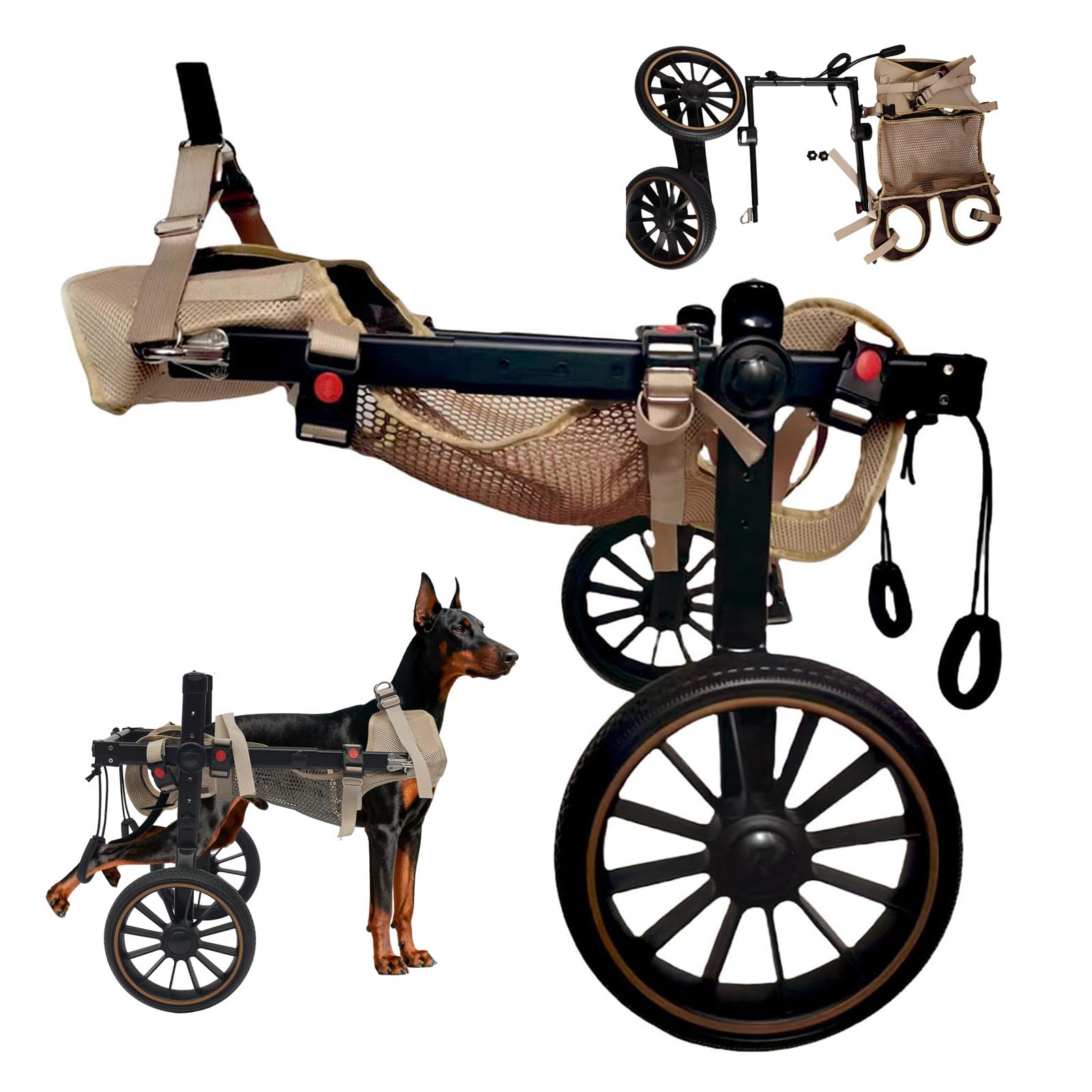 WhFKLca Dog Wheelchair for Back Legs XXL