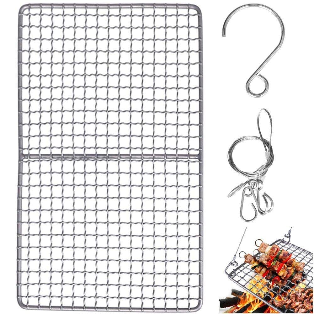 Support De Gril en Titane pour L'extérieur, Plaque De Filet De Gril À Charbon De Bois, Support De Pot De Camping, Cuisson, Support Pare- De Refroidissement, Fourniture De Barbecue pour