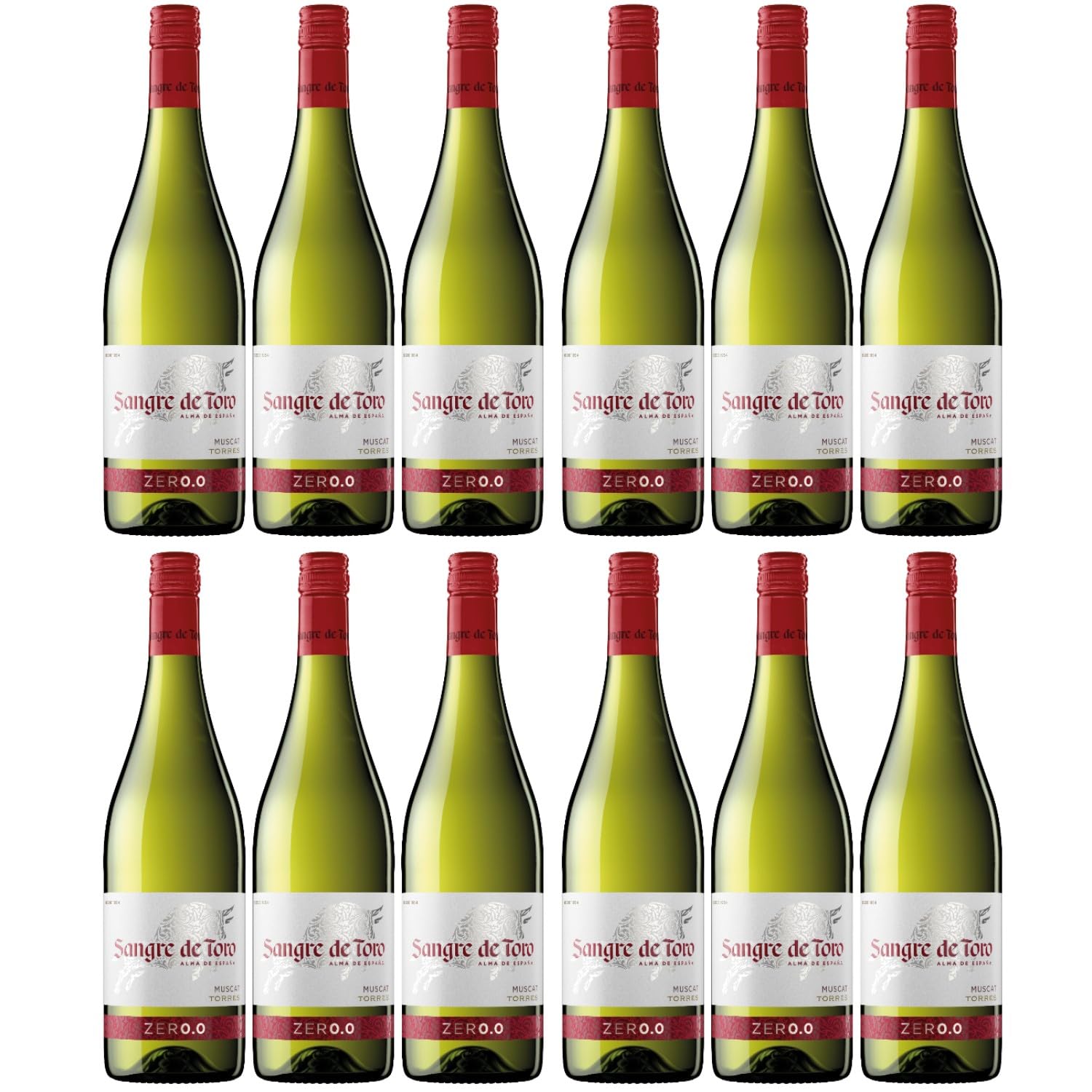 Torres Icons Sangre de Toro Blanco 0.0 alkoholfrei trocken Weisswein Spanien inkl. FeinWert E-Book (12 x 0.75 l)