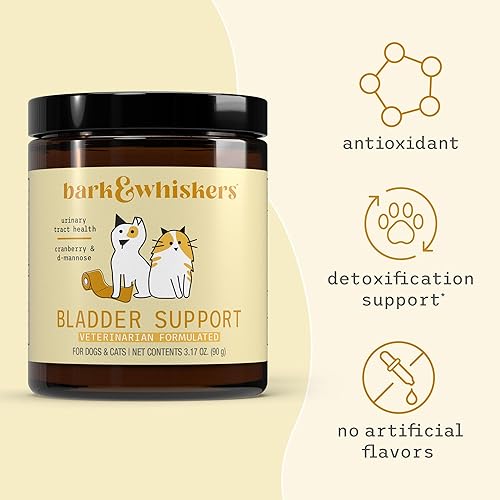 Miniatura 4 de Bark & Whiskers Soporte de vejiga, 3.17 oz (90 g), 90 cucharadas, apoya la salud del tracto urinario, con arándano y D-manosa, formulado por