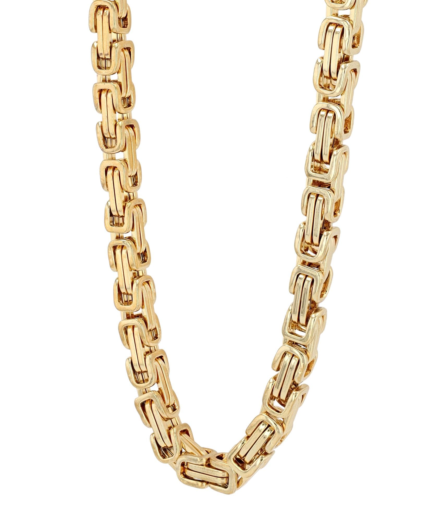 Akzent Cadena bizantina para hombre de acero inoxidable, 60 cm, color dorado, de moda, ideal para el día a día y el tiempo libre