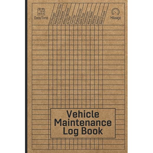 Vehicle Maintenance Log Book: Car Repair Journal / Automotive Service Record Book / Oil Change Logbook / Auto Expense Diary / Engine Autolog / Automobile, Truck Or Motorcycle Owner Gift Notebook