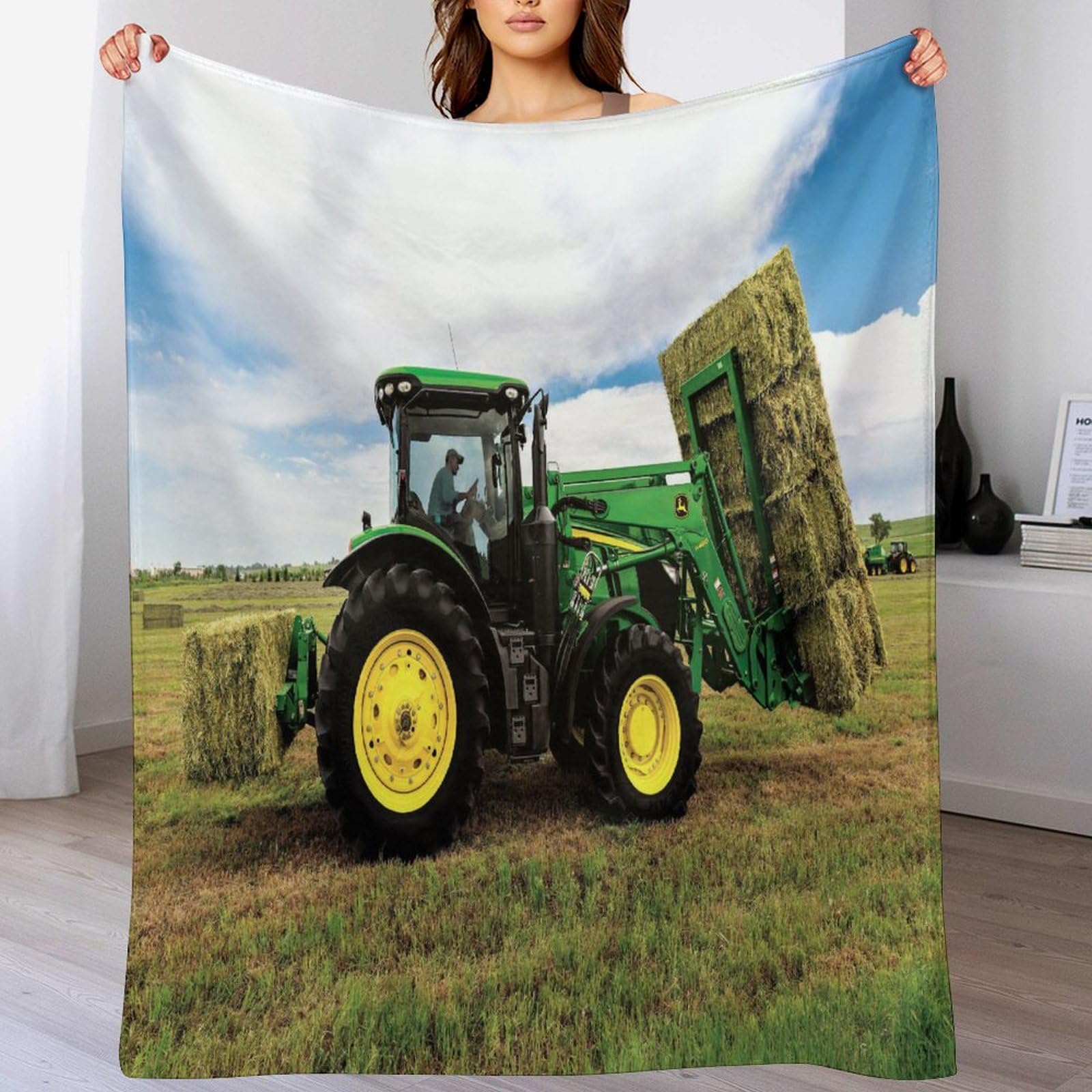 Couverture tracteur chaude en flanelle lavable machine anti-froid