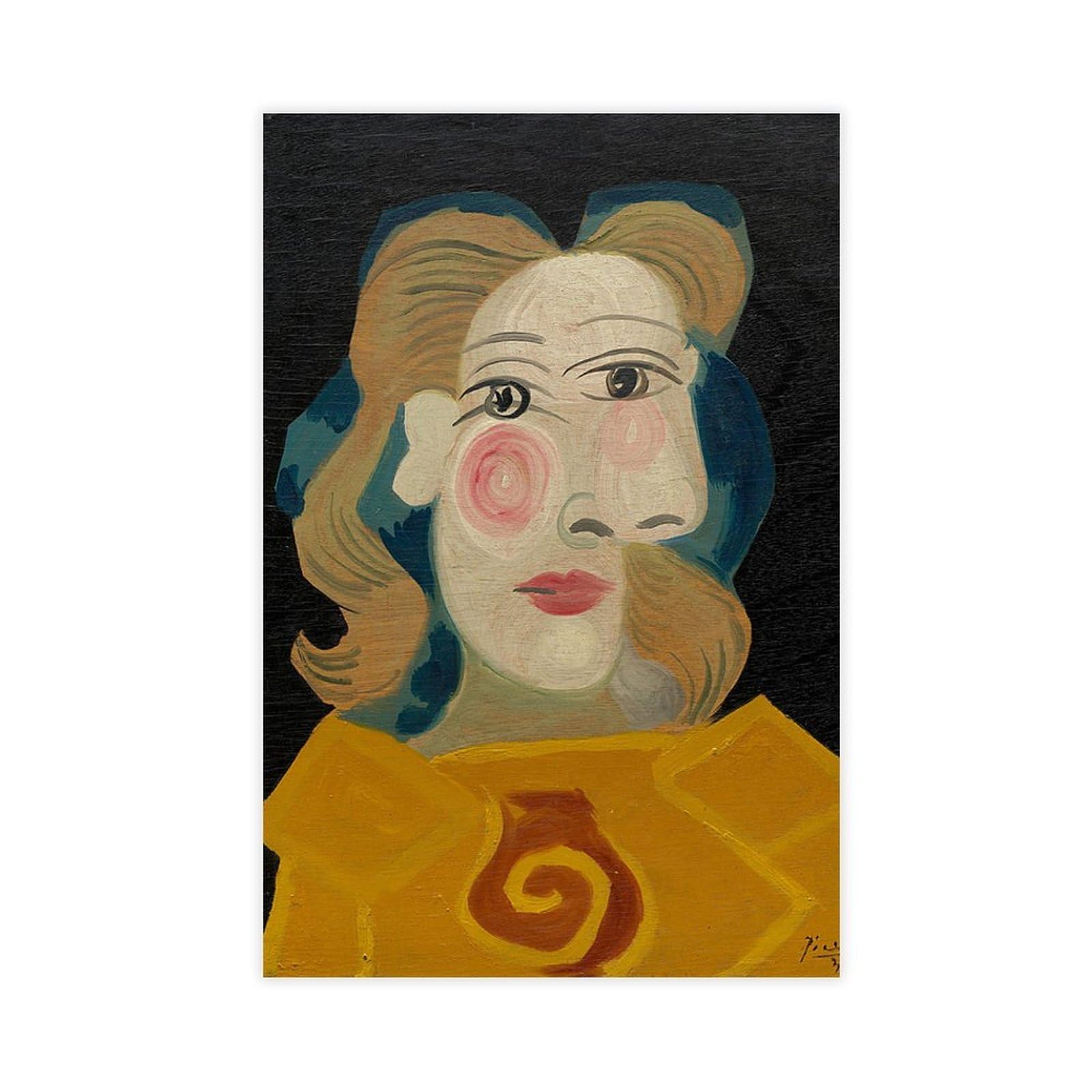 WCYB Pablo Picasso - 1939 Head of A Woman, Dora Maar Prints Posters Canvas Deco Paintings Wall Art For Office Unframe 24" L X 36" W