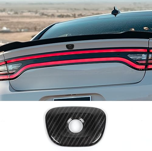 JWWY Dodge Charger - Accesorios para cámara de puerta trasera para Dodge Charger 2015-2025+ fibra de carbono