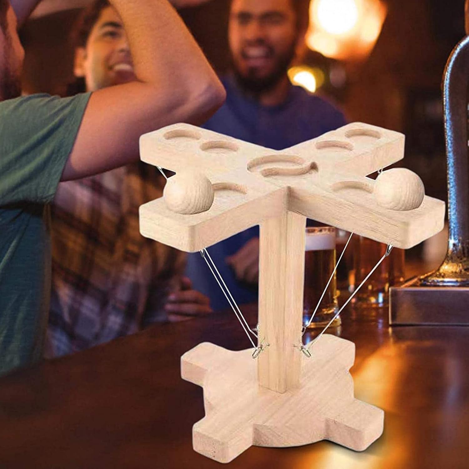 Handcrafted Wooden Toss Hooks Interactive Game for Adults | Addicting Fun at Home or in Bars | Fast-Paced Fun for Tailgates and Camping