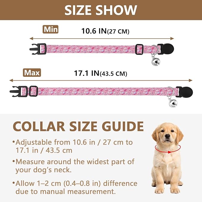 Collar para Gato y Perro Pequeño con Campana, Ajustable, 2 Paquetes miniatura 4