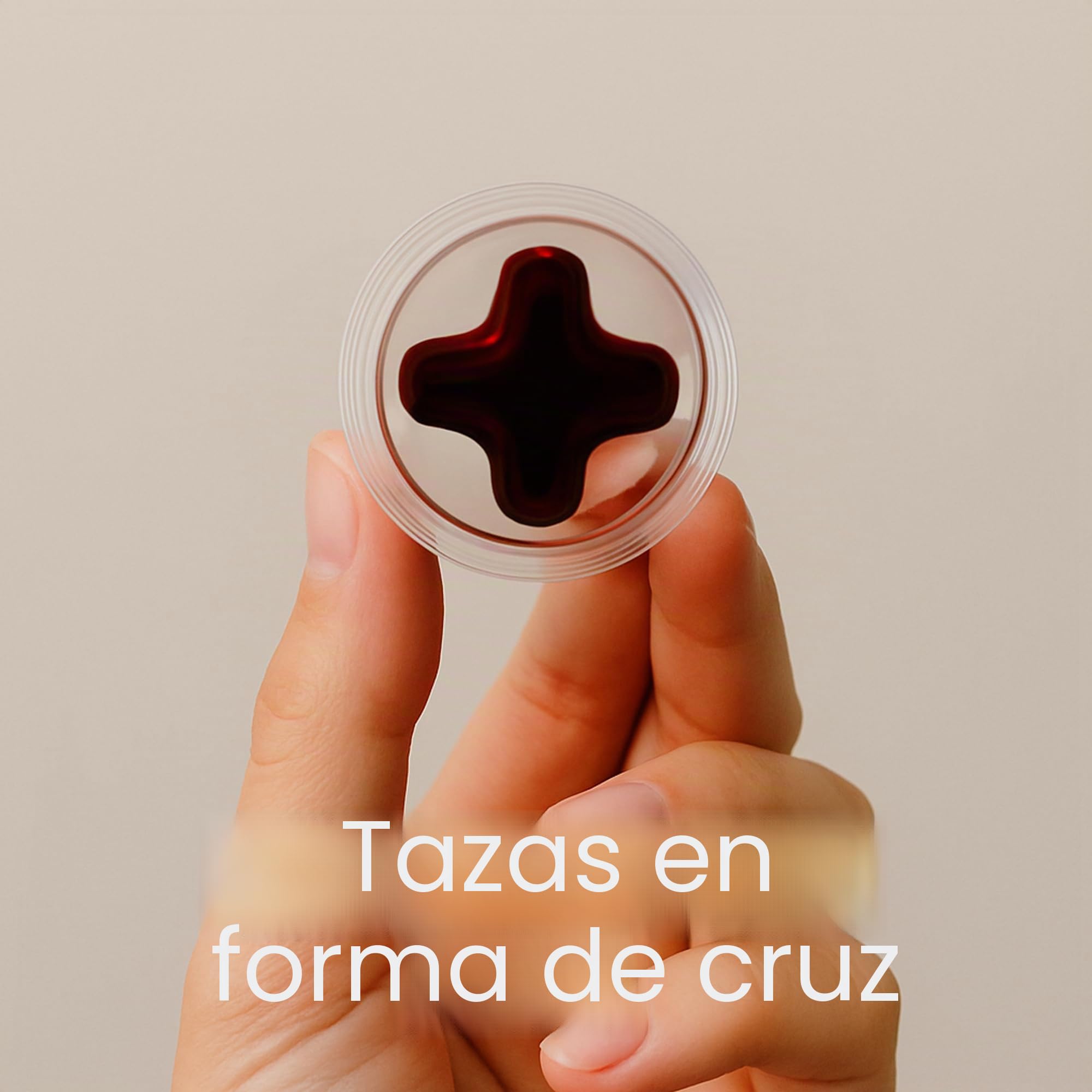 Mmeyou - Copas de comunión con jugo de uva roja (caja de 250) - Juego de comunión todo en uno.