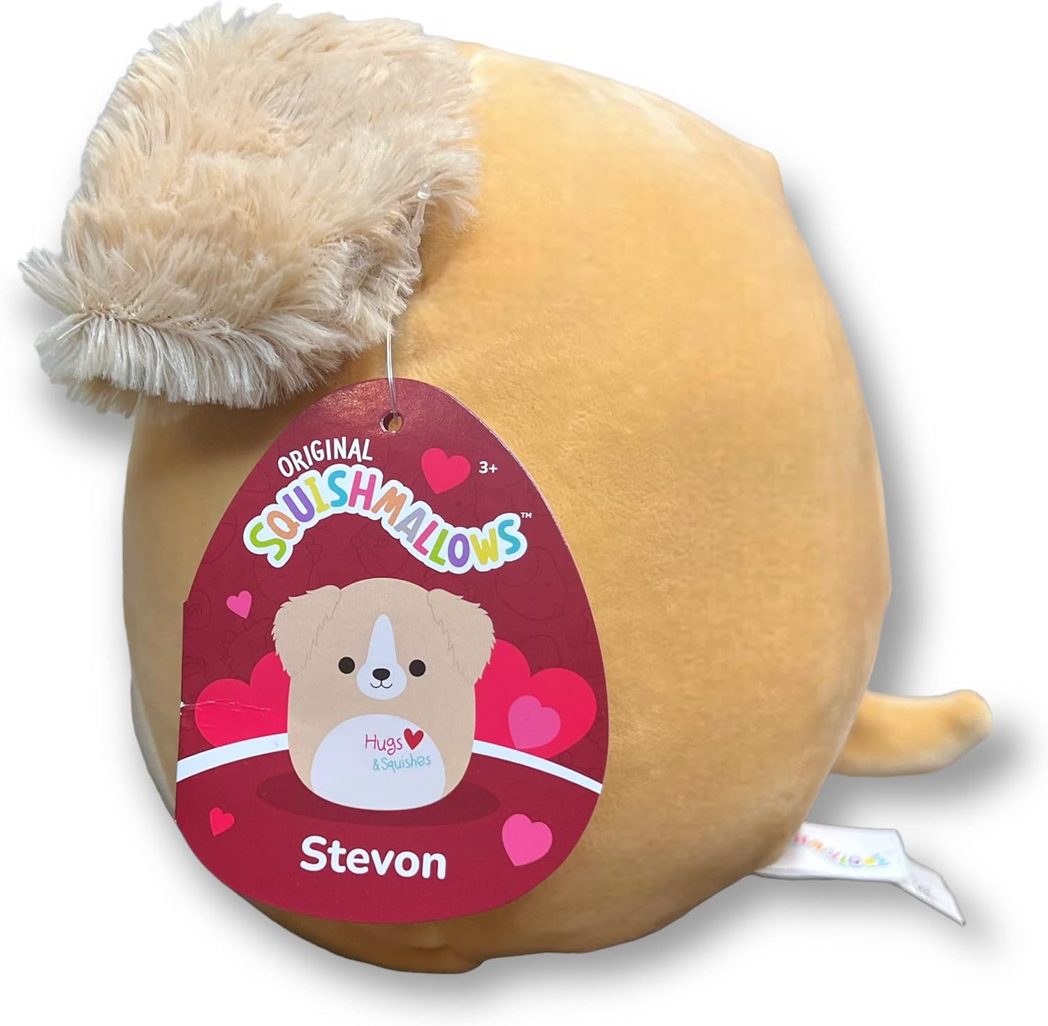 Squishmallows 8 Inch Stevon The Tan Dog Plush with Hugs & Squishes On Belly - Join The 2023 Valentine's Day Squad Stuffed Animal Toys