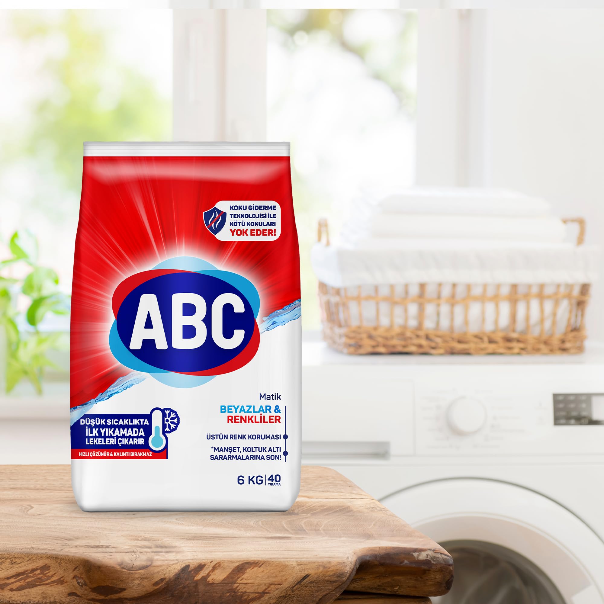 ABC DETERJAN Matik Beyazlar & Renkliler 6 Kg (4 paketi)