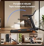 UMAY Tapis de Course Pliable Inclinable 15%, Tapis de Marche Inclinable 12KM/H, Treadmill Home avec Moteur 3,0CV et Affichage LED, Charge Max. 136KG, pour la Maison - 6