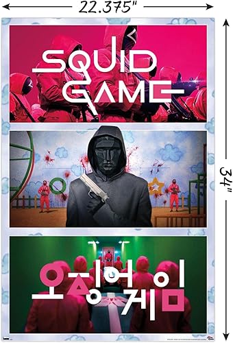 Miniatura 3 de Trends International Netflix Squid Game - Póster de pared de collage, 22.375 x 34 pulgadas, versión sin marco