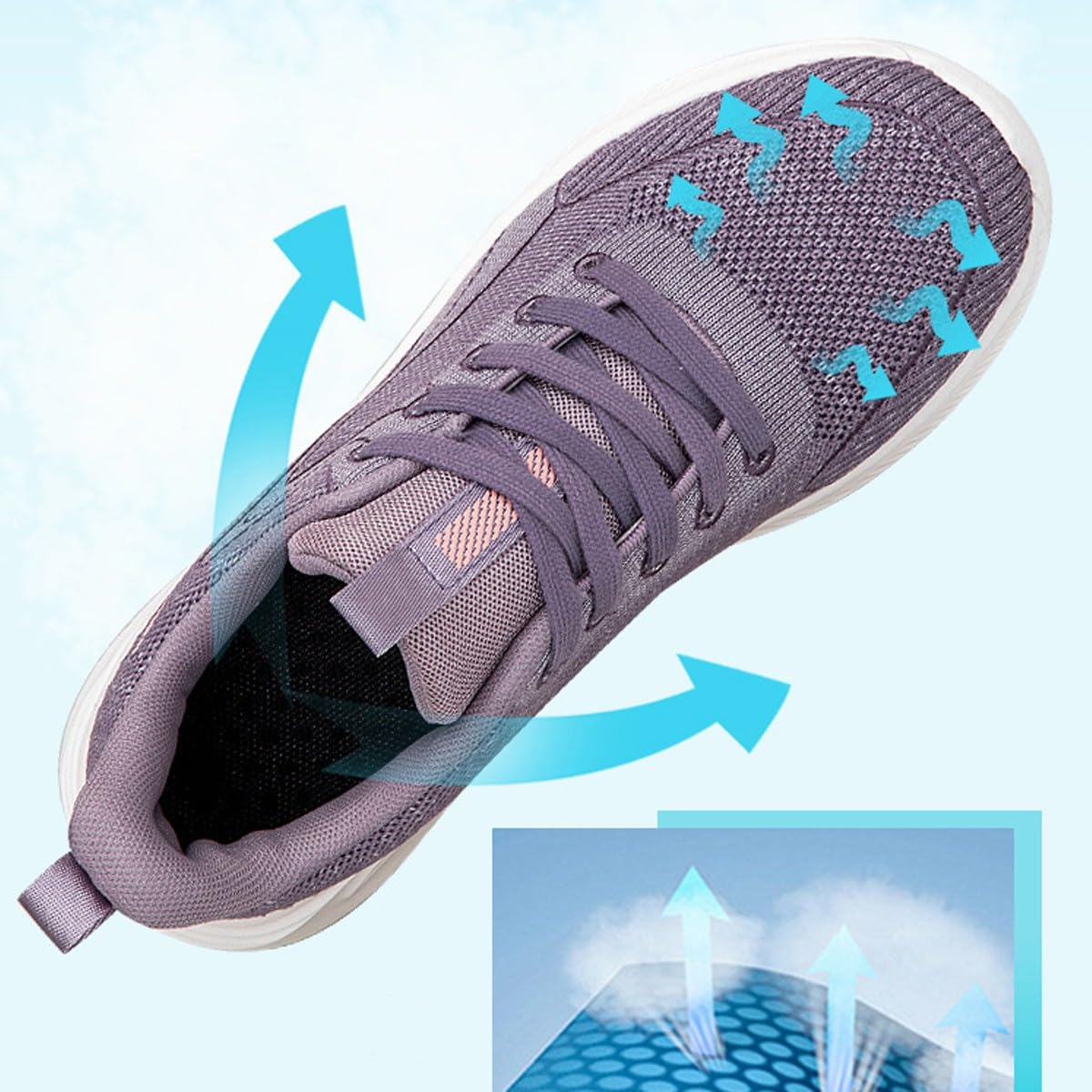 Zapatos de Tenis para Caminar para Mujer Que se Atan en la Parte Superior Zapatillas Antideslizantes para Caminar y Correr para Mujer Zapatos de Entrenamiento para Mujer en la Parte Superior Media.
