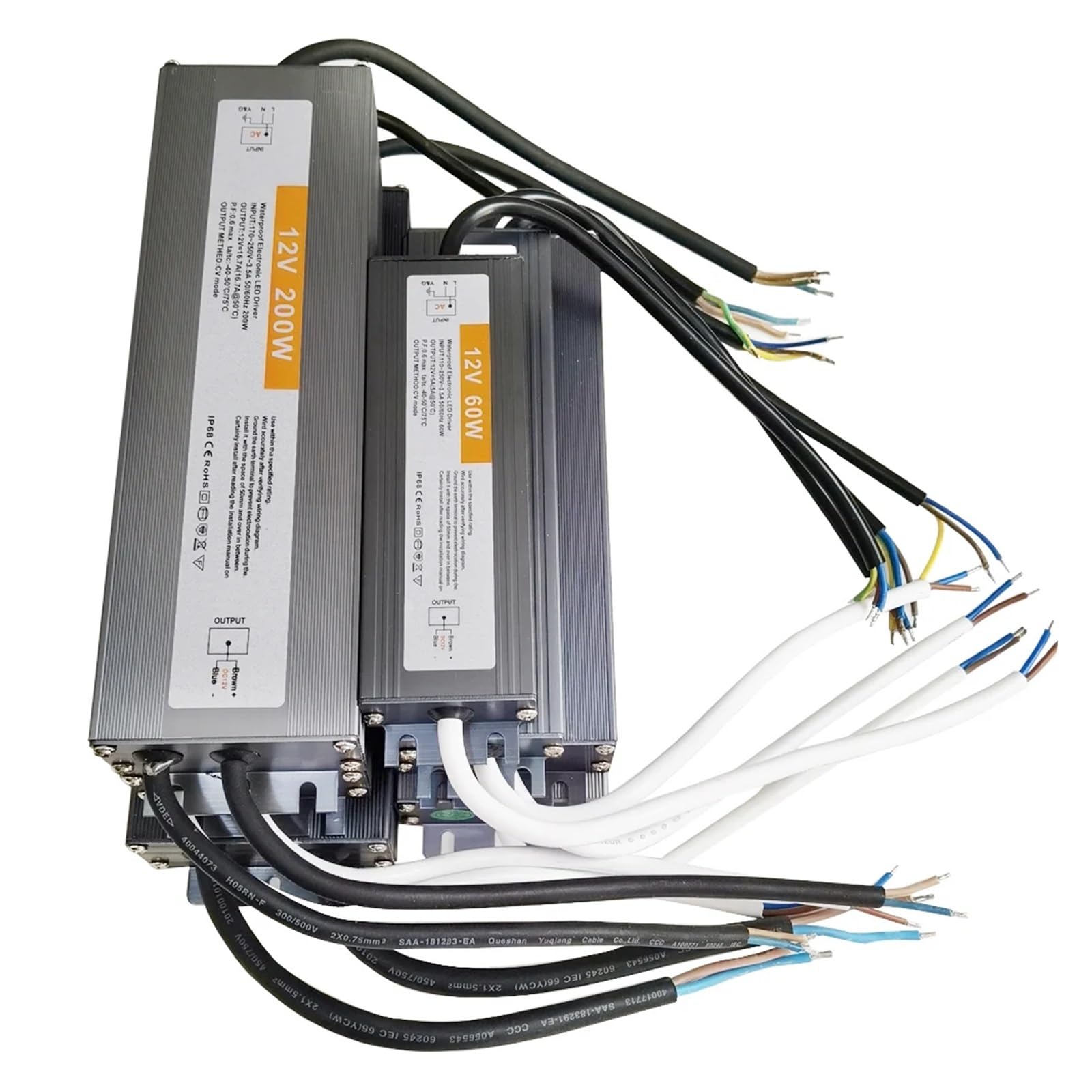Schaltnetzteil, IP67 Wasserdichte Beleuchtungstransformatoren DC 12V 24V, Netzteil-LED-Treiber 60W 80W 100W 150W 200W 250W 300W 350W(24V,350w)
