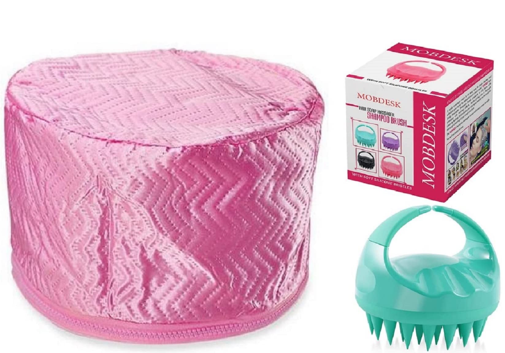 MOBDESK Hair Care Thermal Head Spa Cap & Hair Massager Treatment With Nourishing Heating Cap Hair Spa Steamer Hair Shampoo Brush Silicone|Massager For Hair Growth Head Massager Steamer - 4764 (B0915ZFRYN) Amazon Price History, Amazon Price Tracker