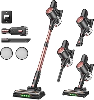 Vexilar V10Pro Aspiradora sin Cable 45KPa Potente,Aspiradora Fácil Limpieza,Autonomía 45 Min,Batería Extraíble,Accesorios Multiusos,Aspirador Escoba Ligero para Suelos/Alfombras/Coche/Pelo de Mascotas