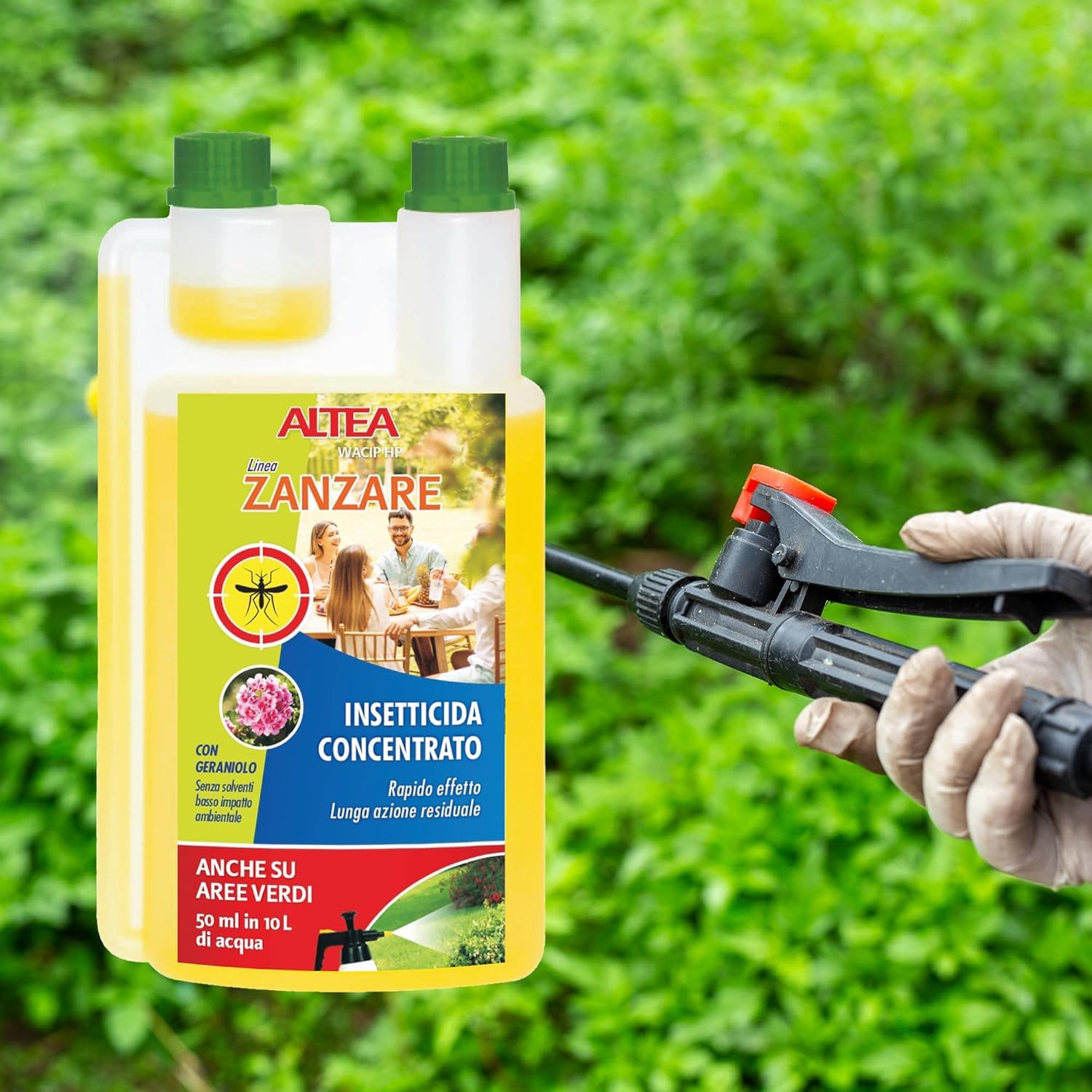 Tenokit Insetticida Zanzare Professionale Concentrato - Disinfestazione Blatte Acaricida Per Interno Ed Esterno - Antiformiche Effetto Prolungato - Flacone Da 1 L
