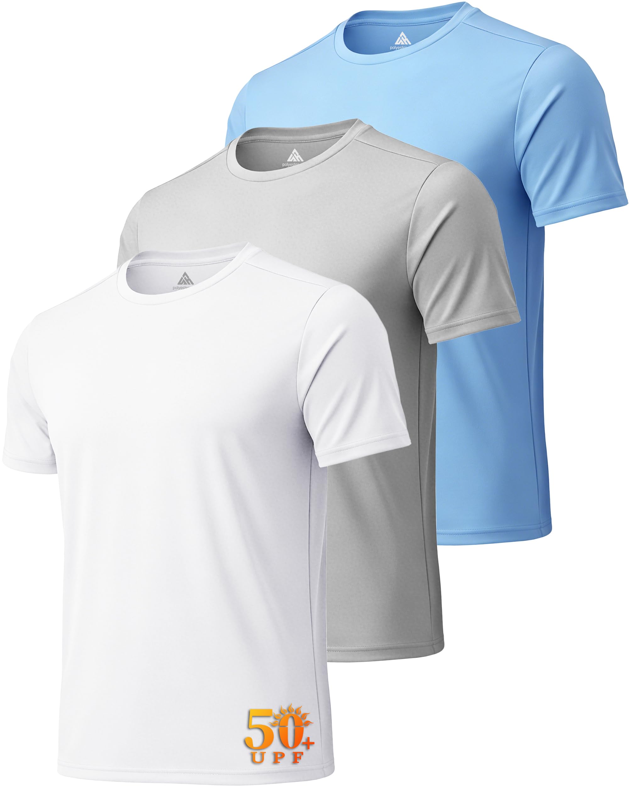 ZITY 3 Pack T Shirts for Men UPF 50+