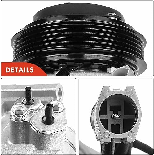 Miniatura 8 de A-Premium Compresor de aire acondicionado con embrague compatible con Mazda 3 2.0L 2010-2013, 3 Sport 2.0L 2010-2013, con compresor HCC-HS18N, 5