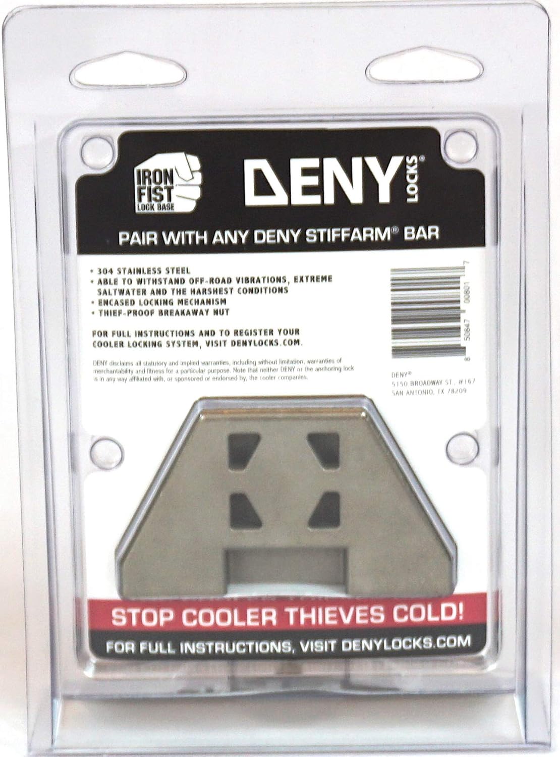 DENY Ironfist Cooler Security Lock Base