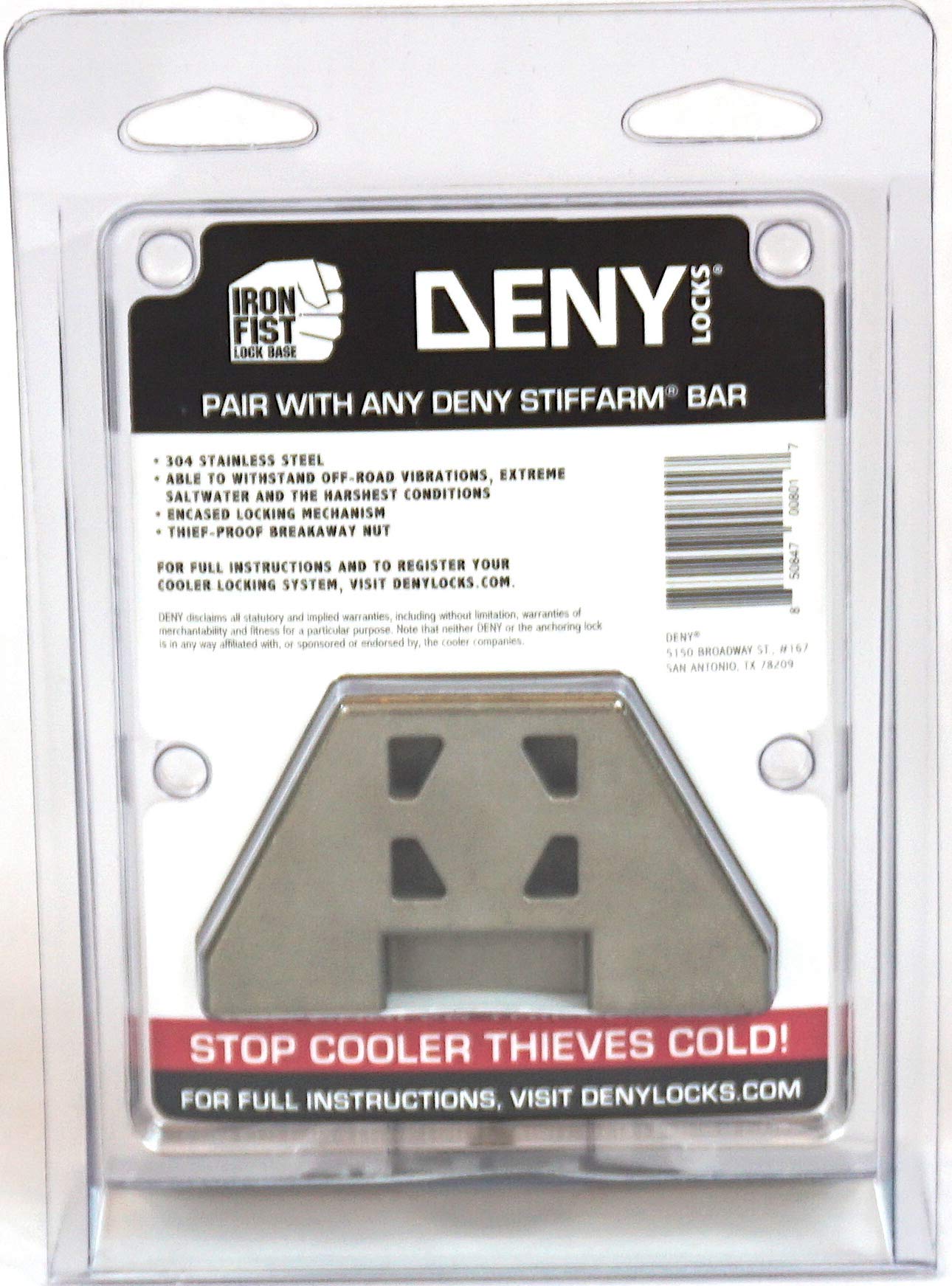 DENY Ironfist Cooler Security Lock Base