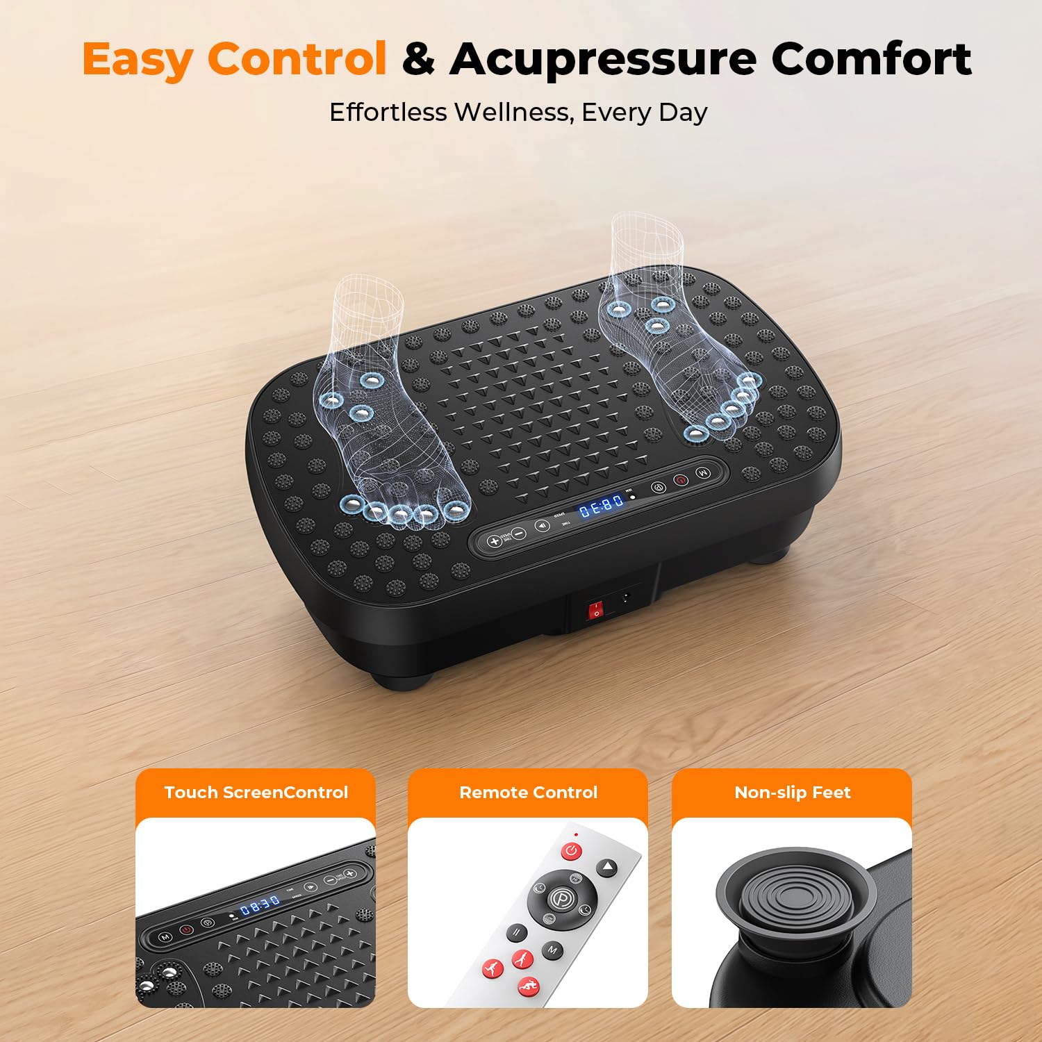 Vibrationsplatte,Vibrationsplatte Testsieger,Rüttelplatte Sport für Zuhause,Vibration Plate 330LBS Belastbar,9 Modi,99 Stufen,Power Plate Vibrationsplatt für Lymphdrainage,Ganzkörpertraining,Abnehmen