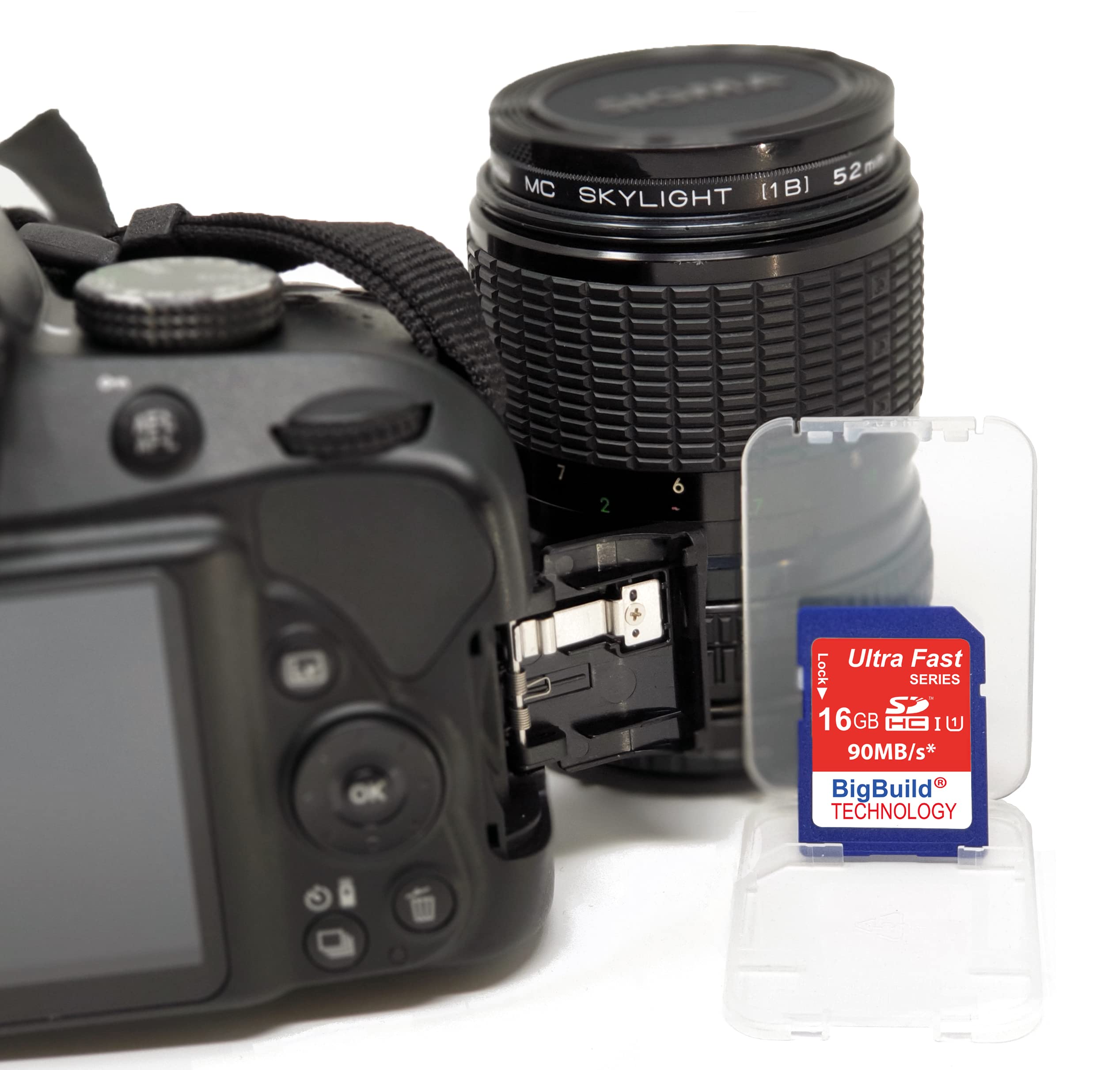 Scheda di memoria ultra veloce da 16 GB, compatibile con fotocamera Canon EOS 2000D, 4000D, classe 10 SDHC