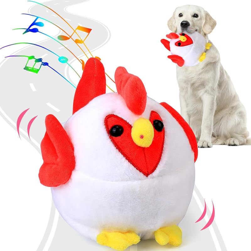 Brinquedo Interativo para Cães com Apito, Movimento, Gravação e Música BABORUI H-316-4 (Galo)