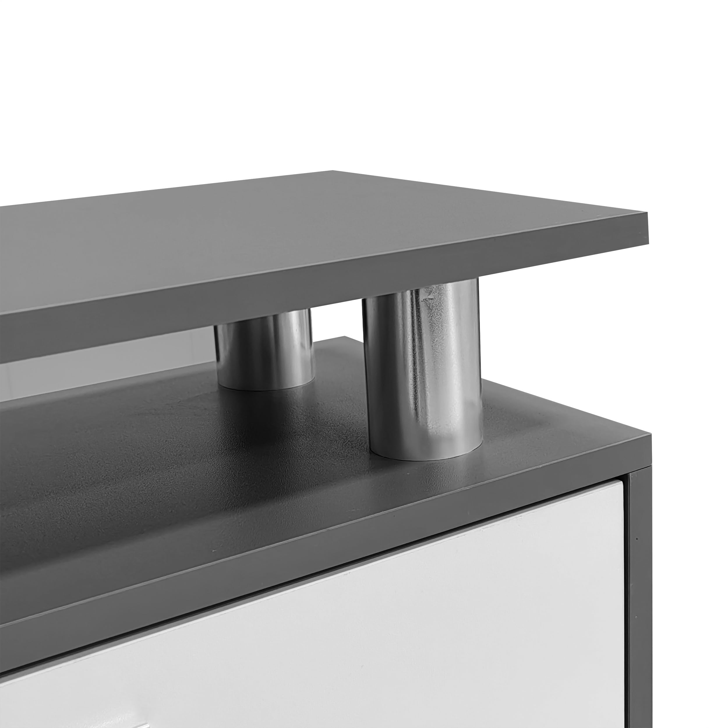 Perchero de pared 80 x 25 x 96,5 cm con espejo – Incluye 2 paneles de pared, estantería y zapatero – Cuerpo gris antracita mate – para pasillo como perchero y soporte de secado