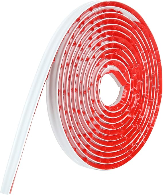 LOLYSIC Quadrant Trim, 5m Flexible PVC Quarter Round Molding Trim, 13mm Thick Self Adhesive