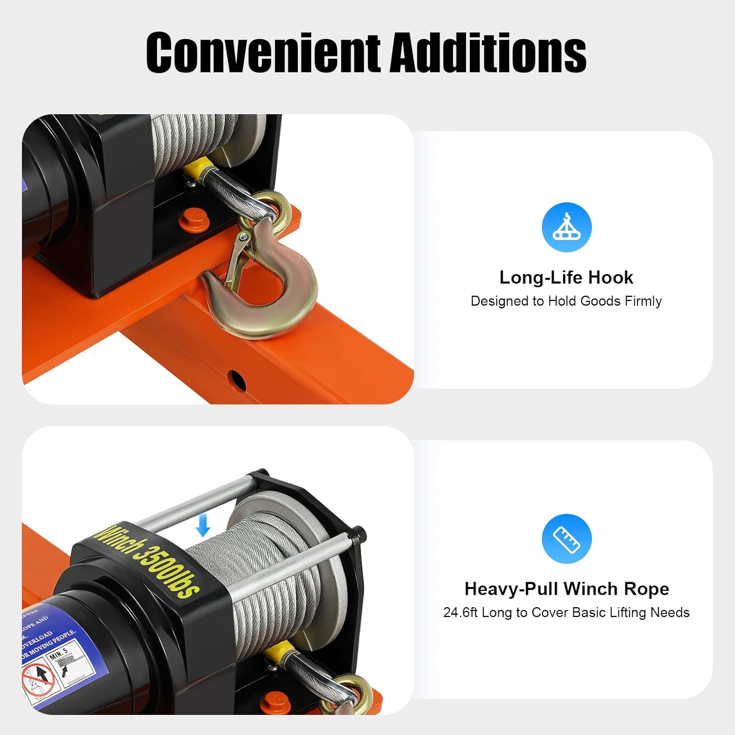 Truck-Mounted Crane Hoist, 1100LB Truck-Mounted Crane with 12V 3500LB Electric Winch, Heavy Duty Pickup Truck Jib Cranes, Adjustable Truck-Mounted Crane for Construction Industry